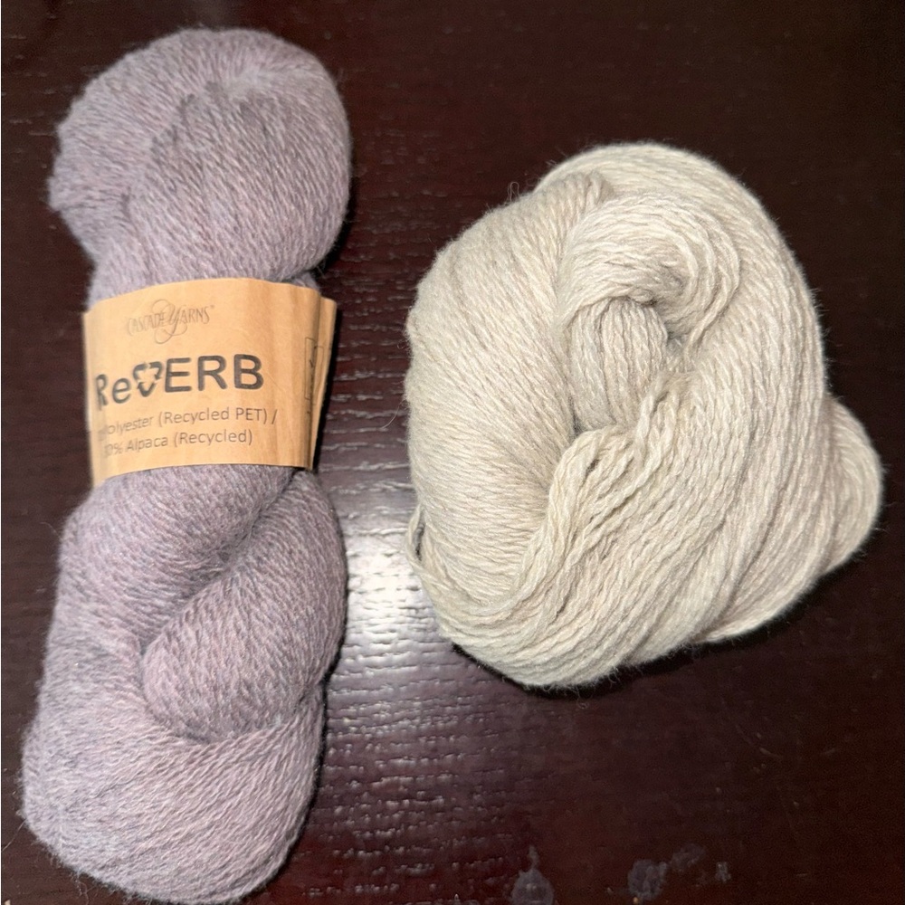 Cascade Yarns Reverb Yarn Bundle in Purple and Cream